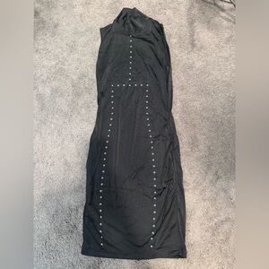 Wolford Black Mini Dress Stud Accents